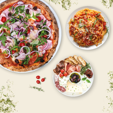 Pizza, Pasta & Antipasti all you can eat